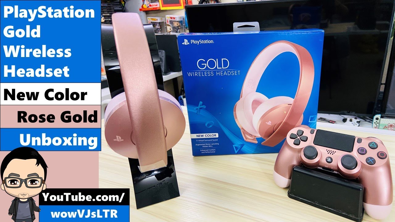 helikopter spanning Architectuur PlayStation Gold Wireless Headset Unboxing and Hands-On Look - Rose Gold  (New Color) - YouTube