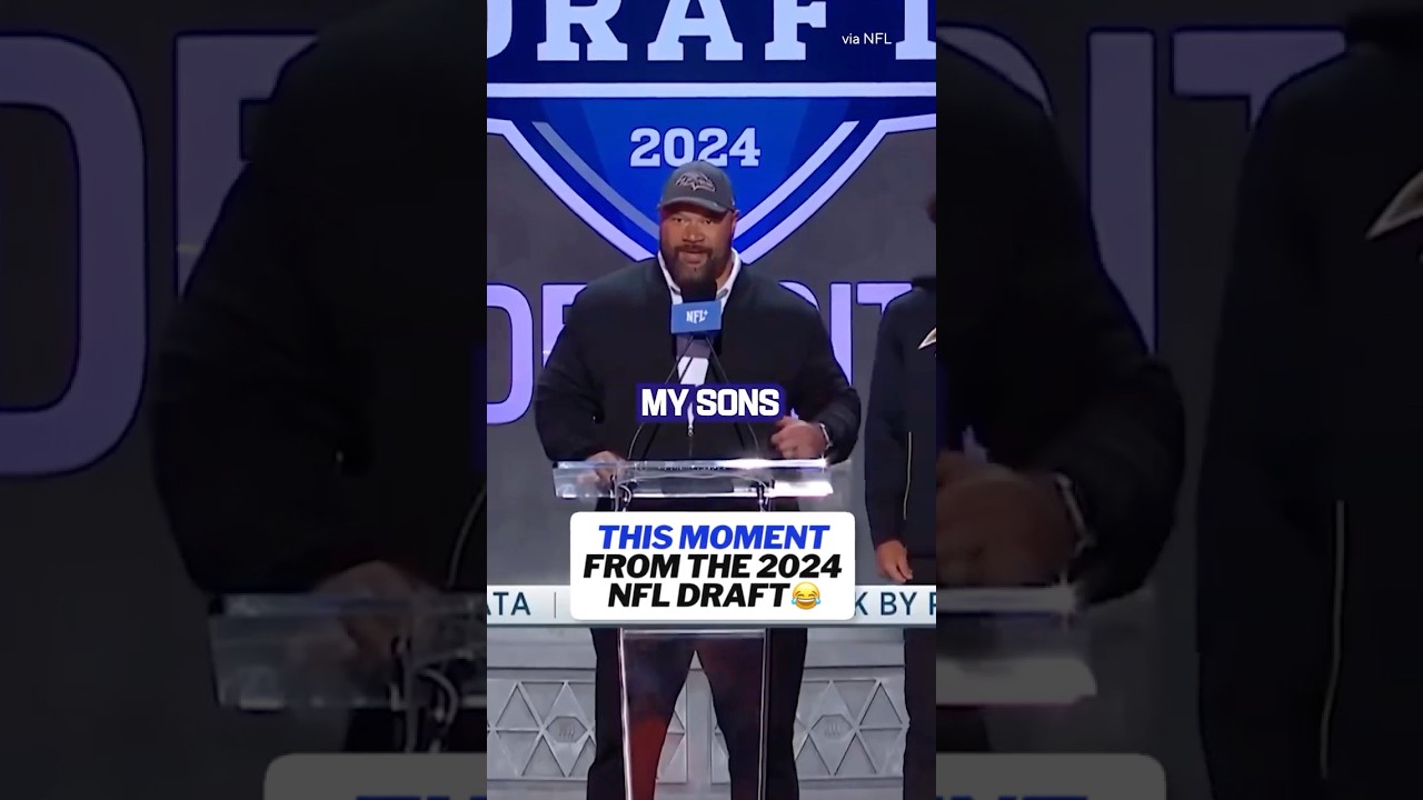 Haloti Ngata's sons are Ravens through and through 😆 #nfl #draft #ravens