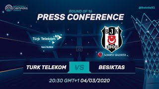 Türk Telekom v Besiktas Sompo Sigorta - Press Conference - Basketball Champions League 2019