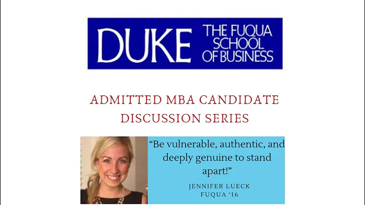 Admitted MBA Candidate Discussion Series: Duke Fuqua