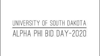 USD-Alpha Phi Bid Day 2020