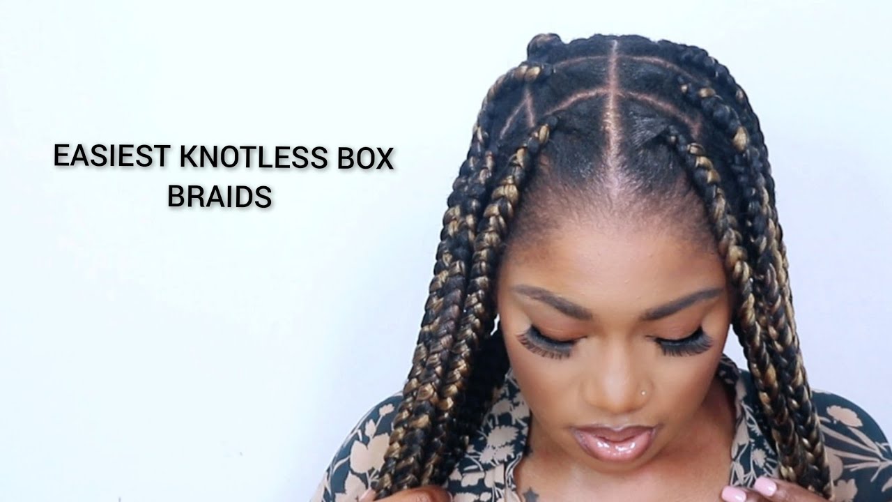 How To: Easy Knotless Box Braids (Watch Me Work) - YouTube