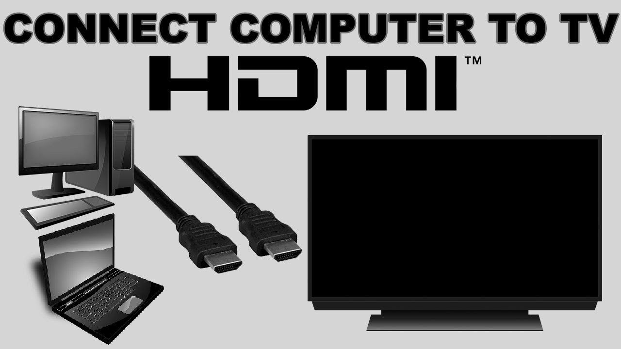 tonto Días laborables puesta de sol How To Connect Computer to TV With HDMI With Sound and Audio - YouTube