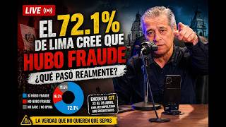 Solo 1 de cada 10 limeños, cree que la elección fue limpia. ¡FRAUDE!