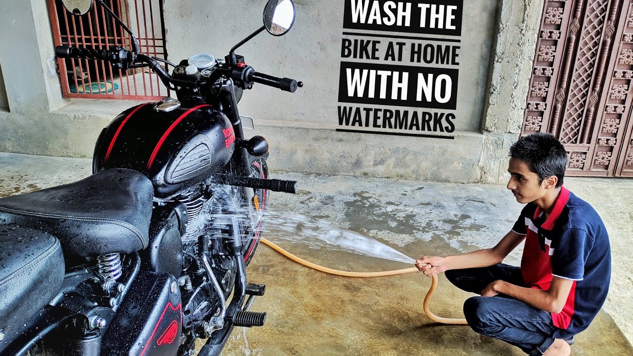 How To Wash Royal Enfield Matte Bikes at Home Without Getting Water