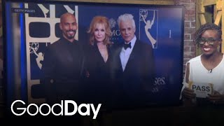 Checking out the fashion at the Daytime Emmy Awards