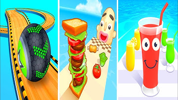 Going Balls 🆚 Sandwich Runner 🆚 Juice Run - Android iOS Gameplay #1
