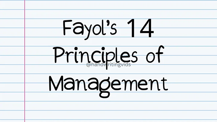 Henri Fayol's 14 Principles of Management