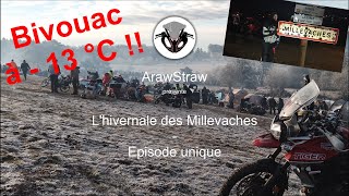 ROADTRIP MOTO MOTARDE | L'hivernale des Millevaches 2022 - EPU : BIVOUAC A -13°C 🥶🥶