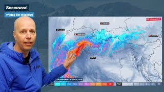 Regionaal erg veel sneeuw en spannend weersverloop volgende week