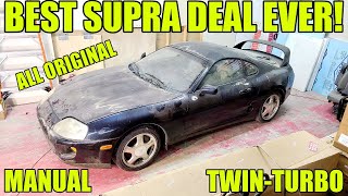 I Found An ABANDONED, Twin-Turbo Supra After Sitting Outside For 16 Years! Absolute Steal Of A Deal!