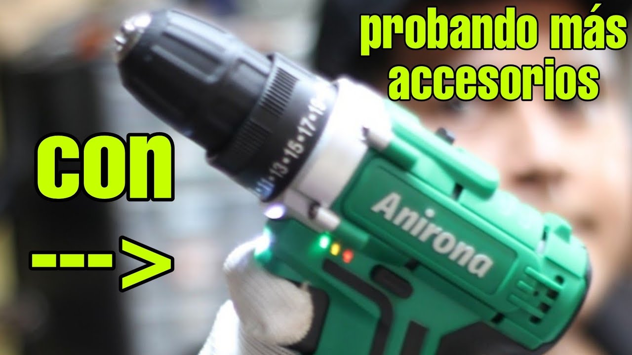 Probando más accesorios con el taladro Anirona 🛠️⚙️ - YouTube