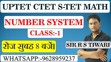 UPTET / CTET / SUPER TET / MATH / NUMBER SYSTEM / CLASS 1