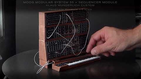 MOOG MODULAR SYSTEM 55 + SEQUENCER MODULE (Klaus Wunderlich custom) - Handmade Miniature 1/6 scale.