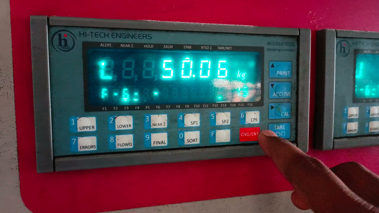 How to Change Bag Holding Time of Hi-tech HT-009 Sugar Silo Weighing Machine Settings/procedure