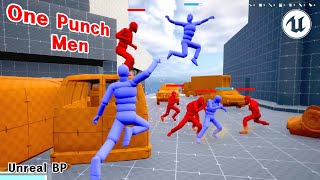 [Unreal Engine5] Fighting Enemies with AI One Punch Men!