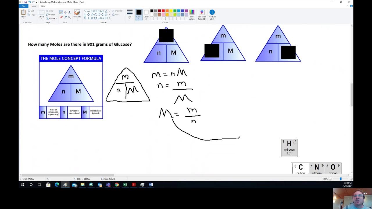 SA Q 42 mol Q15 Finding moles using the formula: n = mM. 