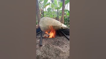 Bakar singkong Di Musim hujan Mantap