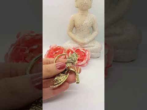 Велика гарна брошка кулон "золотий дракон" дракончик з емаллю і кристалами, видео 1