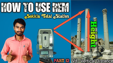 How To Use REM With Sokkia Total Station | Remote Elevation Measurement | REM | Part-12 |Rem Sokkia