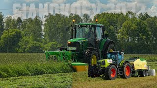 Sianokosy 2022!✩ Zbiór Traw Gr Laskowscy!✩ John Deere✩Claas✩ Renault w Akcji !✩Krone Comprima!✩