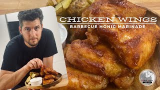Chicken Wings mit Barbecue Honig Marinade - einfaches Rezept