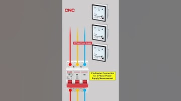 3 Voltmeter Connection with 3 Phase Power Switch
