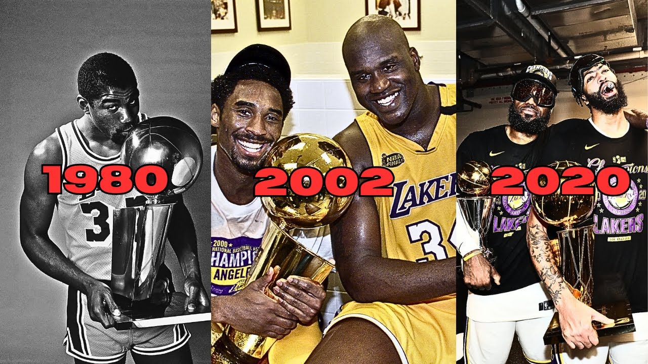 EVERY LAKERS CHAMPIONSHIP CELEBRATION FROM 1980-2020 | NBADUELS