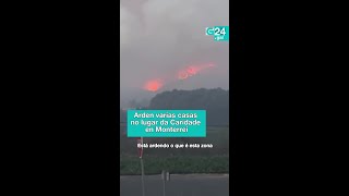 🔥 MONTERREI | Un grande INCENDIO afecta o concello e queima varias CASAS