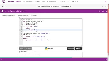 InfyTQ PF Day4 Video 9 Assign 31 Check Palindrome