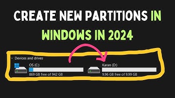 How to Create New Partitions in Windows 11