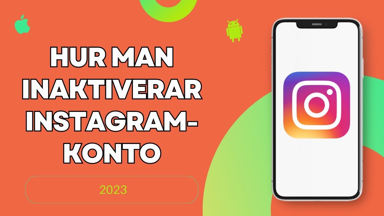 Hur Man Inaktiverar INSTAGRAM konto 2023 Ta Bort INSTA konto YouTube