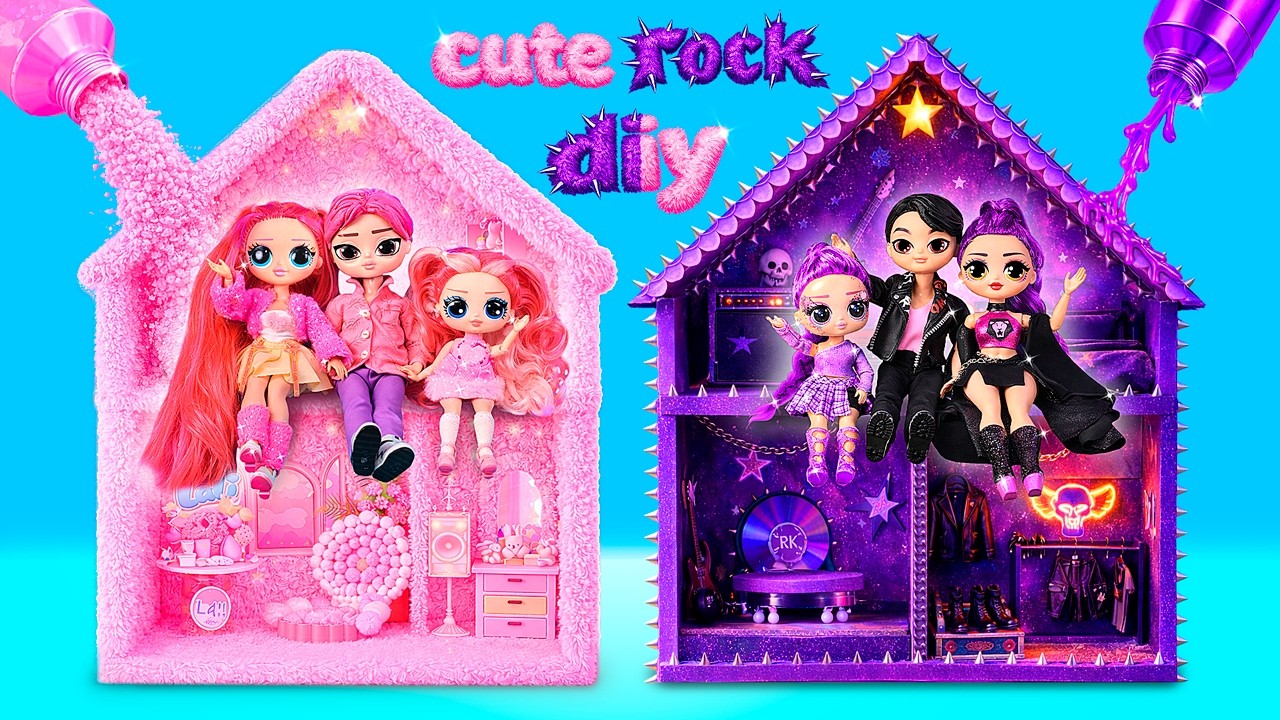 Строим Рок и Милый дом для Кейпоп Охотниц на Демонов! 12 Поделок для кукол L.O.L.