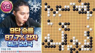 Fought a fierce battle against an incredible powerhouse: 9-dan rank, 87.7% win rate, 19 wins and ...