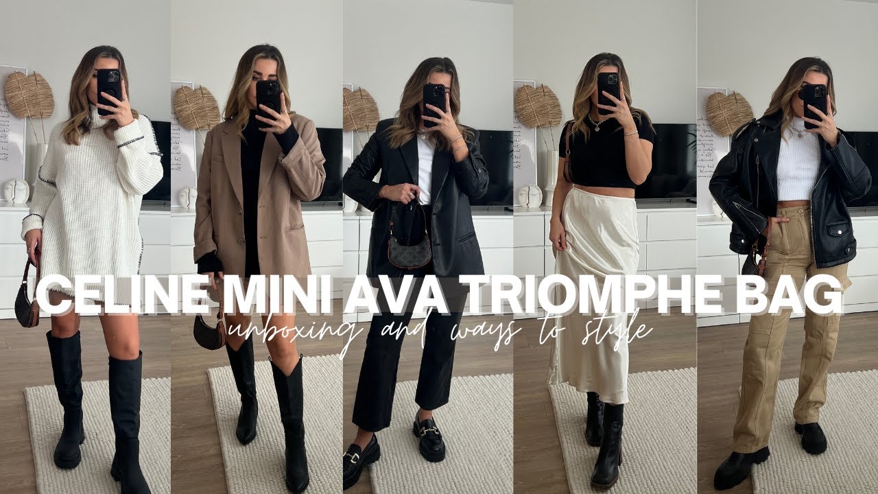 UNBOXING MY CELINE MINI AVA TRIOMPHE BAG: what fits in my bag + outfit ...