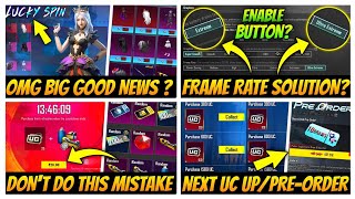 😍GOOD NEWS NEXT LUCKY SPIN | UC UP EVENT RELEASE DATE/PRE-ORDER | ENABLE SUPER SMOOTH OPTION IN BGMI