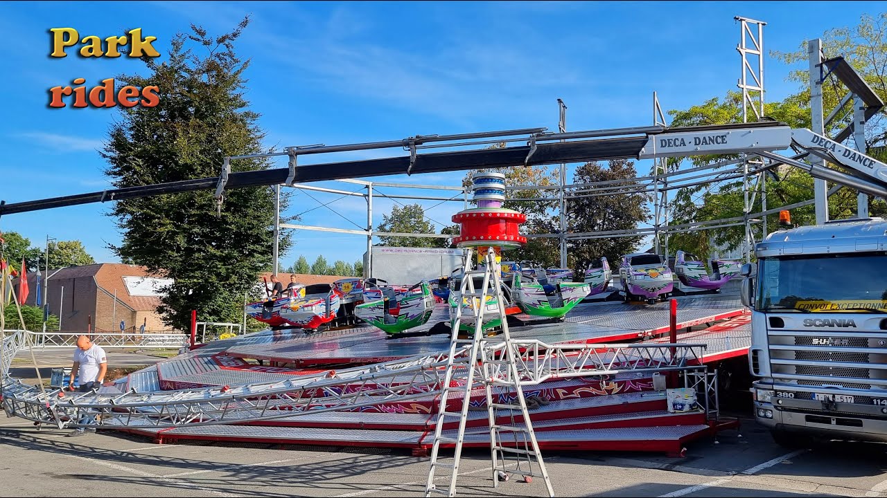 Oprijden en opbouw Hasselt Kermis België 12-9-22 deel 1