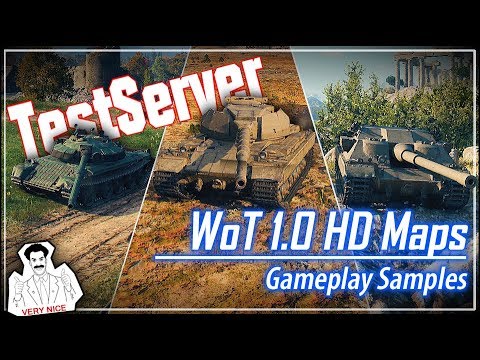 WoT 1.0 HD Maps - Gameplay Samples || World Of Tanks