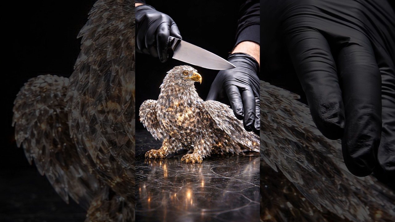 Cutting crystal animals | ASMR