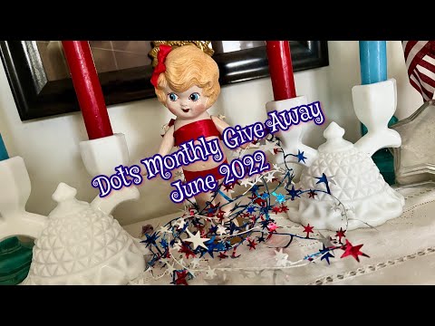 DOT S MONTHLY GIVE AWAY JUNE 2022 Vintage MILK GLASS PlusTiny BONUS HAUL Dotsmonthlygiveaway 