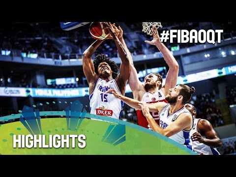 France v Turkey - Highlights - 2016 FIBA Olympic Qualifying Tournament - Philippines