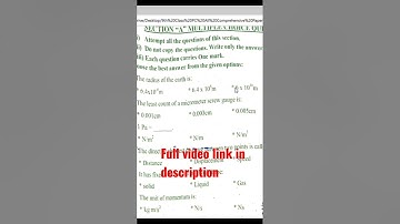 Class 9 Physics Practical Centre Comprehensive Paper 2023 Mcqs solved | @CSC1232