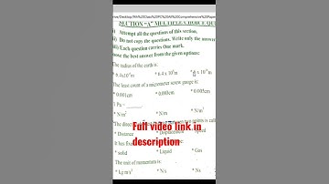 Class 9 Physics Practical Centre Comprehensive Paper 2023 Mcqs solved | @CSC1232