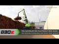 SENNEBOGEN 830 E Mobil Trailer - timber handling at Classen Fiberboard, Germany