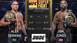 ALEX PEREIRA vs JON JONES - UFC Super Fight - Fantasy Ai Prediction - Full