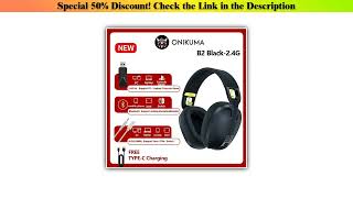 Discount Onikuma B2 Bluetooth Headphones for PS5, PS4, Switch, PC,  Wireless Gaming Headset ANC Noi