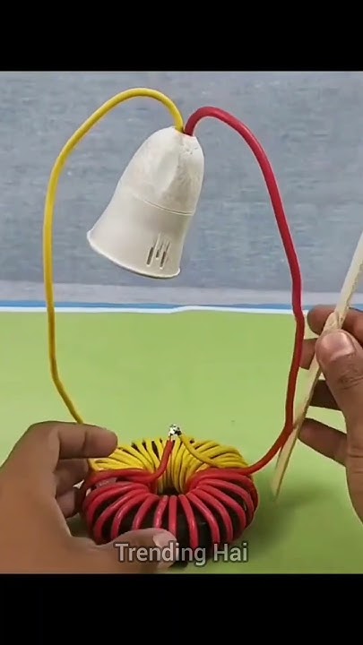 How to light a bulb with magnet 🧲😲 ~ Amazing Trick #sciencehacks - YouTube