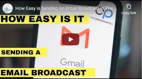 How Easy is Sending An Email Broadcast In The Conversion Pros