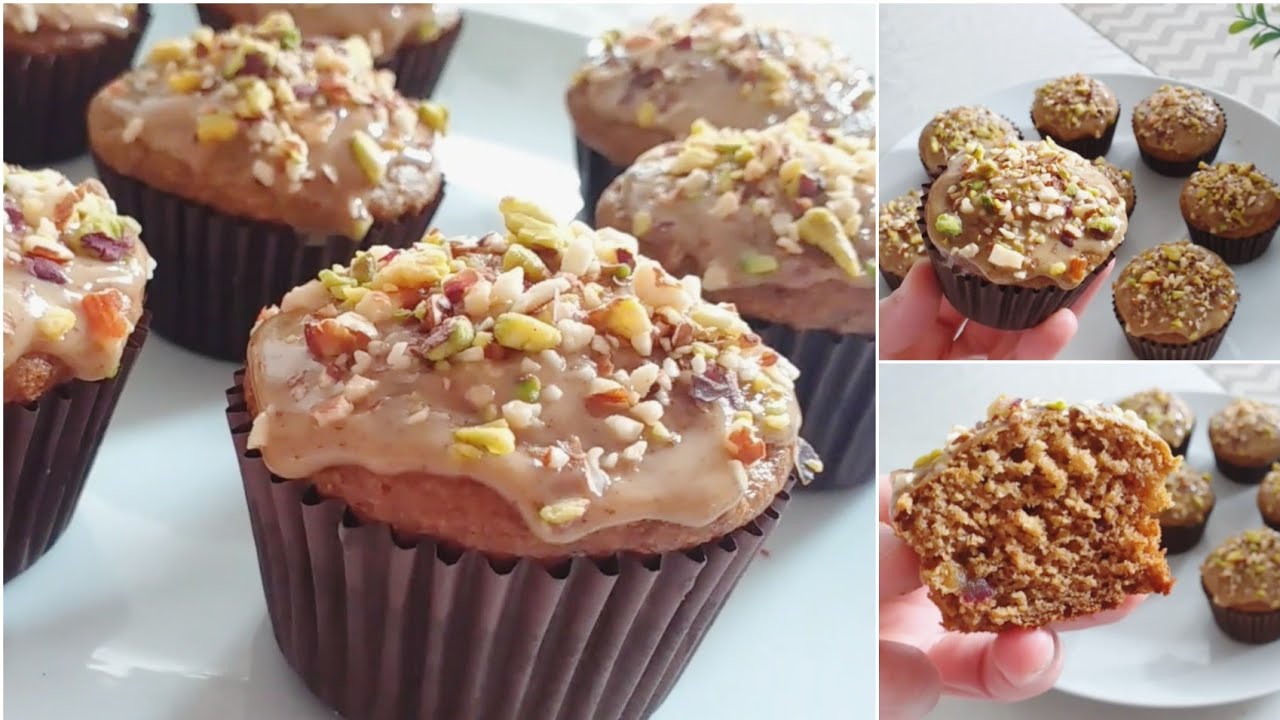 أروع مافن أو مادلين ممكن تجربوهم  بالشوفان والتمر والمكسرات خفة وبنة روعة