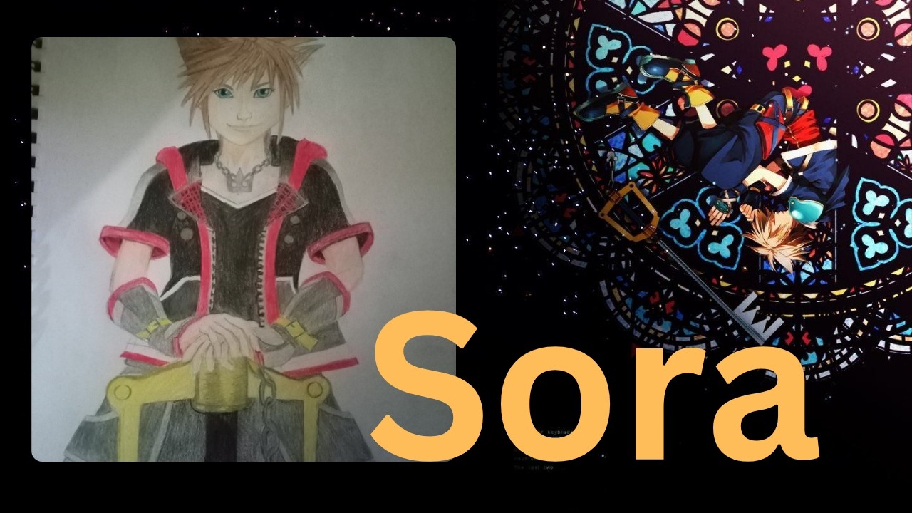Drawing Sora from Kingdom Hearts | Part 1